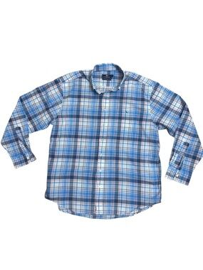 Vineyard Vines Blue Plaid Cotton Classic Fit Tucker Button-Down Shirt